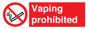 Vaping prohibited